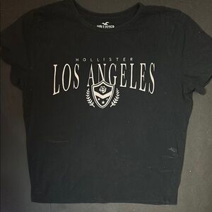 Hollister Black Crop T-Shirt Short Sleeve